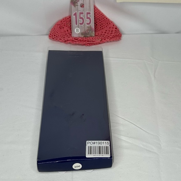 NWT in box Vesuvio Napoli Peach Suspenders Y Shape Black Elastic & Silver Clips - Picture 3 of 5